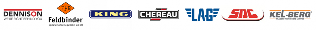 We buy semi trailers made by Dennison, Feldbinder, King, Chereau, LAG, SDC, kel-berg, Montracon and others.